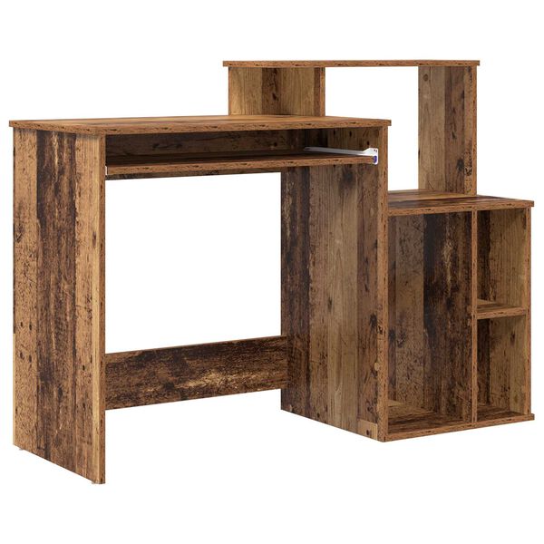vidaXL Γραφείο με Αποθήκευση Παλιό Ξύλο 120.5x44x88.5 cm Επεξεργασμένο Ξύλο