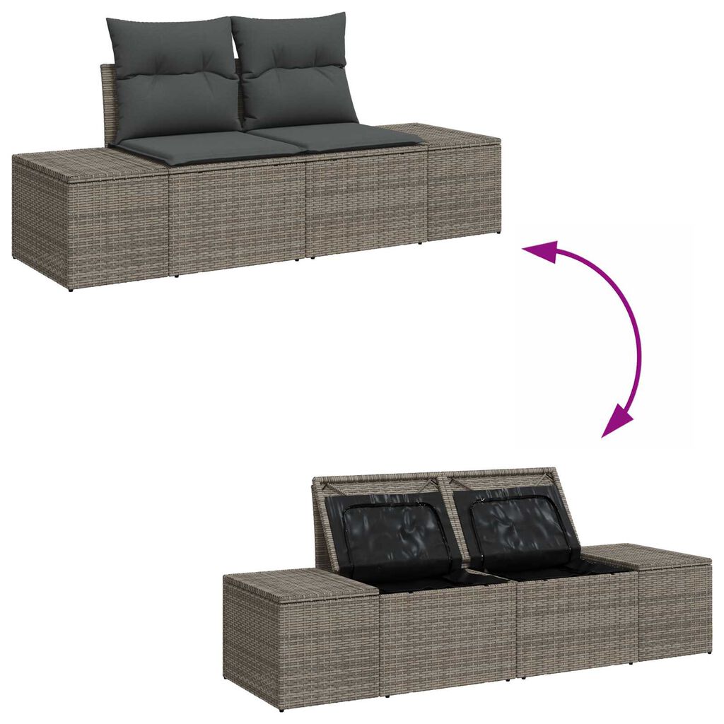 vidaXL Σετ Καναπέ Κήπου 8 pcs Γκρι
