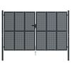 vidaXL Πόρτα Κήπου Ανθρακί 300x175 εκ. Ατσάλι