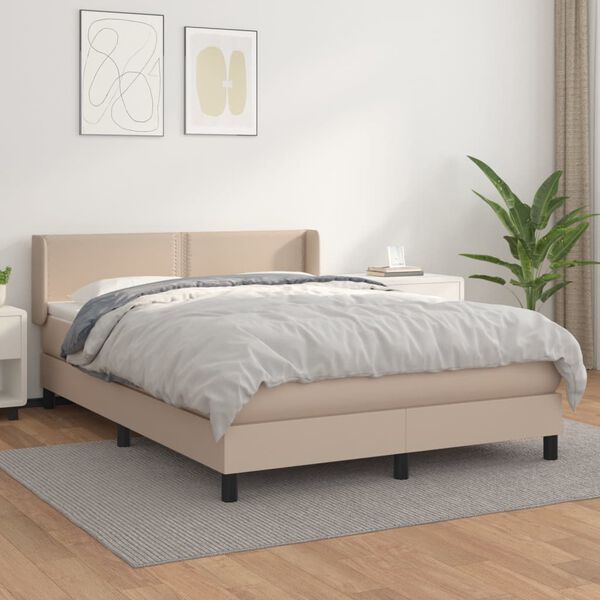 vidaXL &Kappa;&rho;&epsilon;&beta;ά&tau;&iota; Boxspring &mu;&epsilon; &Sigma;&tau;&rho;ώ&mu;&alpha; &Kappa;&alpha;&pi;&omicron;&upsilon;&tau;&sigma;ί&nu;&omicron; 140x200&epsilon;&kappa;.&alpha;&pi;ό &Sigma;&upsilon;&nu;&theta;.&Delta;έ&rho;&mu;&alpha;