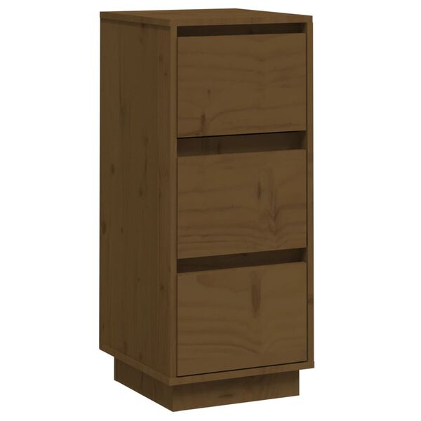 vidaXL Συρταριέρα Καφέ Μελί 32 x 34 x 75 εκ. από Μασίφ Ξύλο Πεύκου