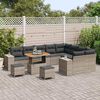 vidaXL Σετ Καναπέ Κήπου 12 pcs Γκρι συνθετικό ρατάν