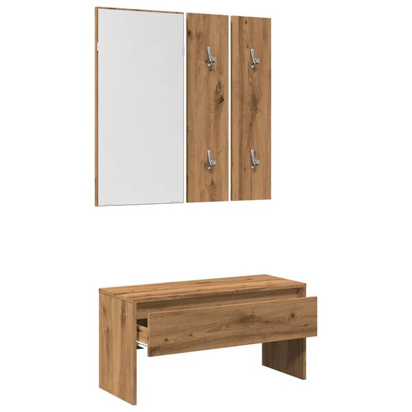 vidaXL σετ επίπλων διαδρόμου Artisan Oak Engineered Wood