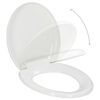 vidaXL Κάλυμμα Λεκάνης με Soft Close & Quick Release Λευκό
