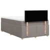 vidaXL Κρεβάτι Boxspring με Στρώμα Taupe 120x190 εκ. Υφασμάτινο