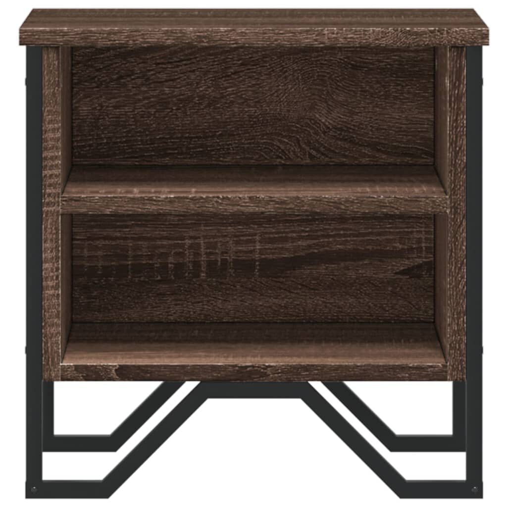 vidaXL Κομοδίνο Χρώμα Καφέ Δρυς 40 x 30 x 40 εκ. Επεξεργασμένο Ξύλο