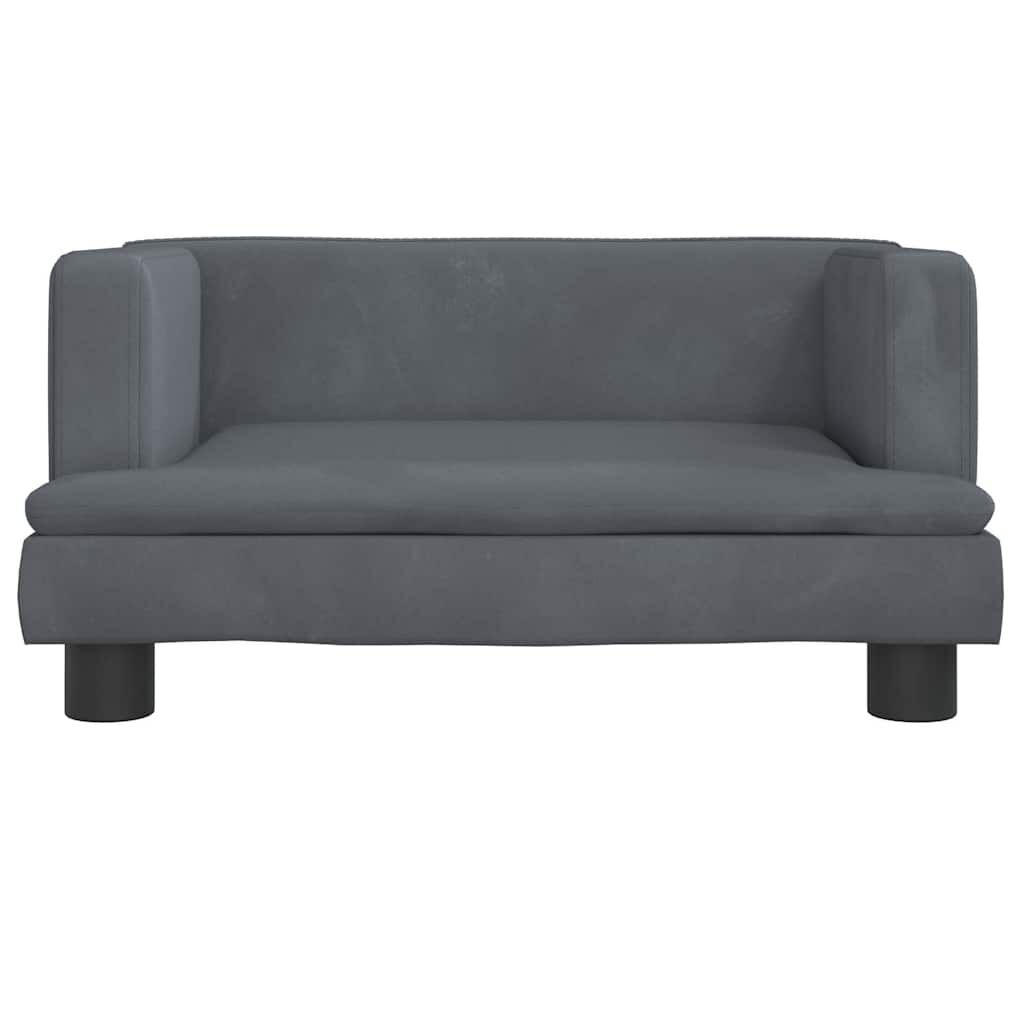 vidaXL Κρεβάτι Σκύλου Σκούρο Γκρι 60 x 40 x 30 εκ. Βελούδινο
