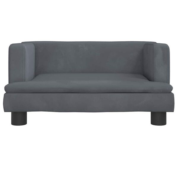 vidaXL Κρεβάτι Σκύλου Σκούρο Γκρι 60 x 40 x 30 εκ. Βελούδινο