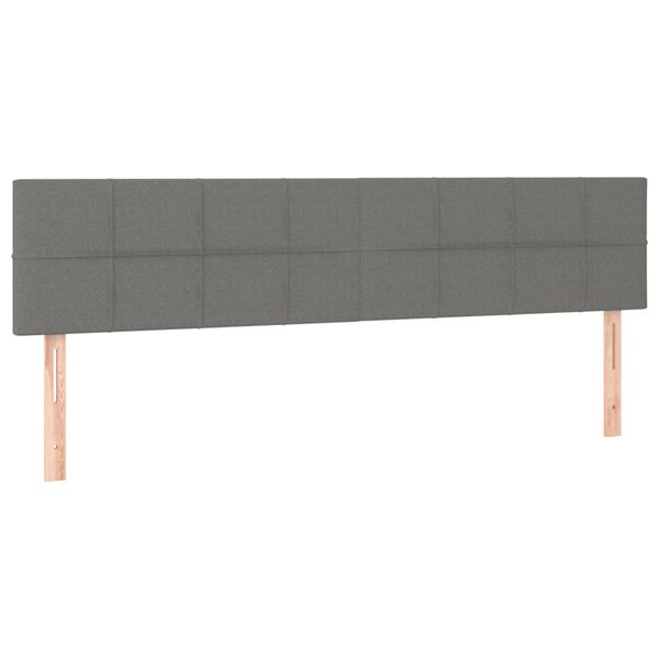 vidaXL Κεφαλάρια Κρεβατιού 2 τεμ. Σκ. Γκρι 90x5x78/88 εκ. Υφασμάτινο