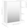 vidaXL Καθρέφτης Μπάνιου Λευκός 62,5 x 20,5 x 64 εκ. από Επεξ. Ξύλο