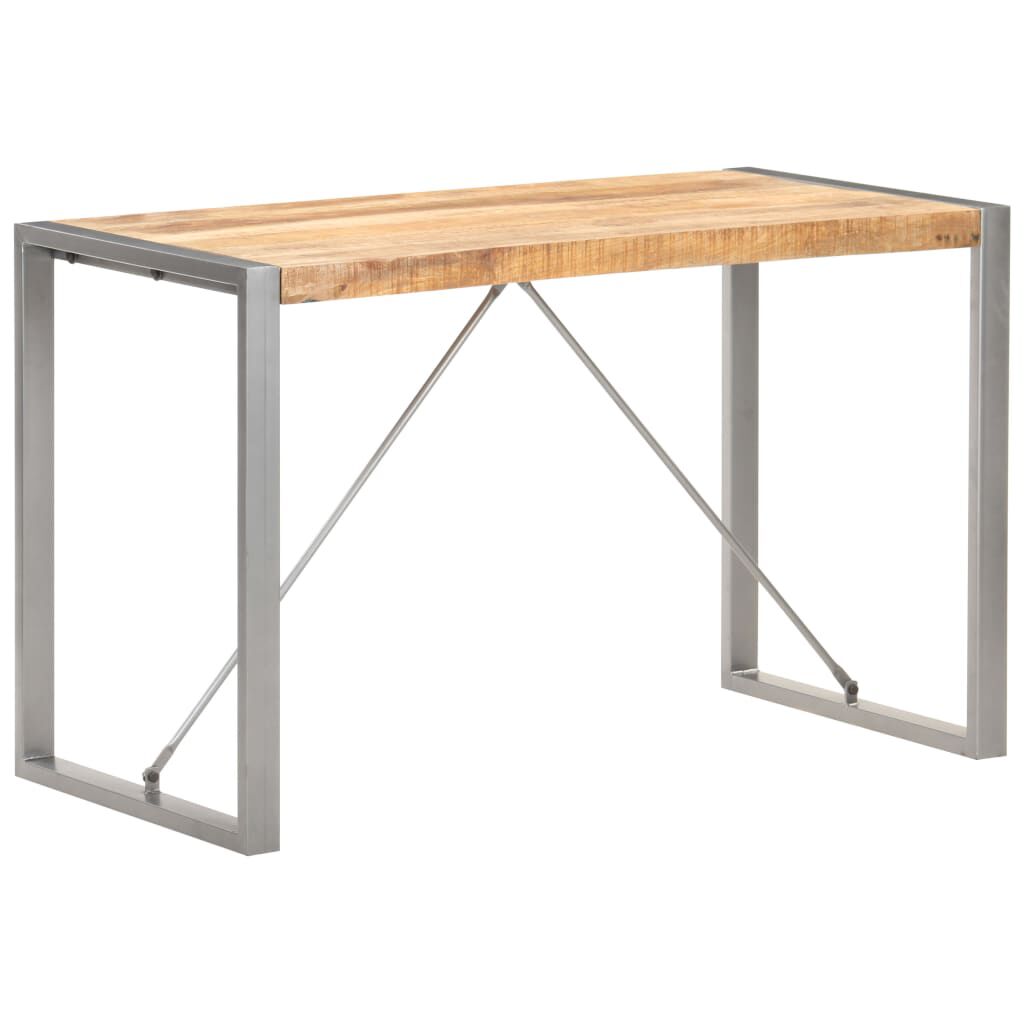 vidaXL Τραπεζαρία 120 x 60 x 75 εκ. από Μασίφ Ακατέργαστο Ξύλο Μάνγκο