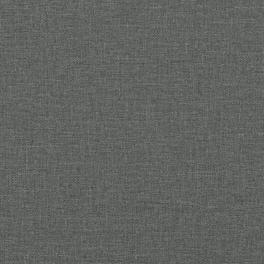 vidaXL Κρεβάτι Boxspring με Στρώμα Σκούρο Γκρι 120x200 εκ. Υφασμάτινο