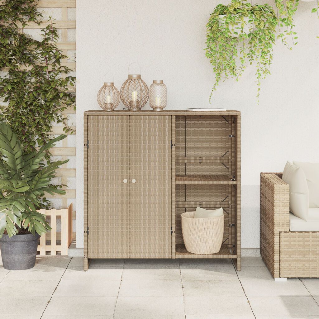 vidaXL Ντουλάπα Αποθήκευσης Μπεζ 100x36x102 εκ Ρατάν