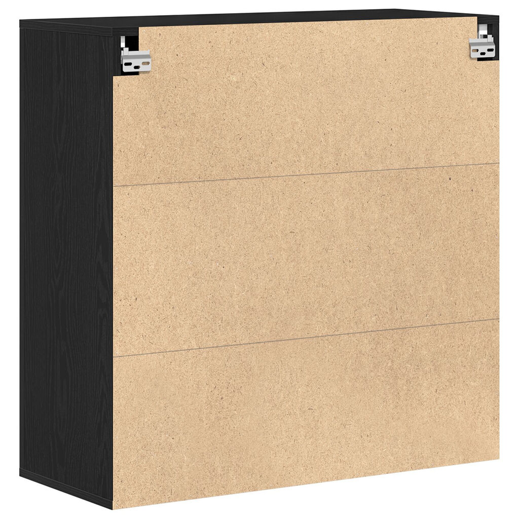 vidaXL Ντουλάπι Τοίχου Μαύρης Βελανιδιάς 80x33x80 εκ. Επεξεργασμένο Ξύλο