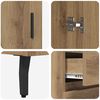 vidaXL Highboard &mu;&epsilon; &sigma;&upsilon;&rho;&tau;ά&rho;&iota; 2 pcs Artisan Oak &Epsilon;&pi;&epsilon;&xi;&epsilon;&rho;&gamma;&alpha;&sigma;&mu;έ&nu;&omicron; &xi;ύ&lambda;&omicron;