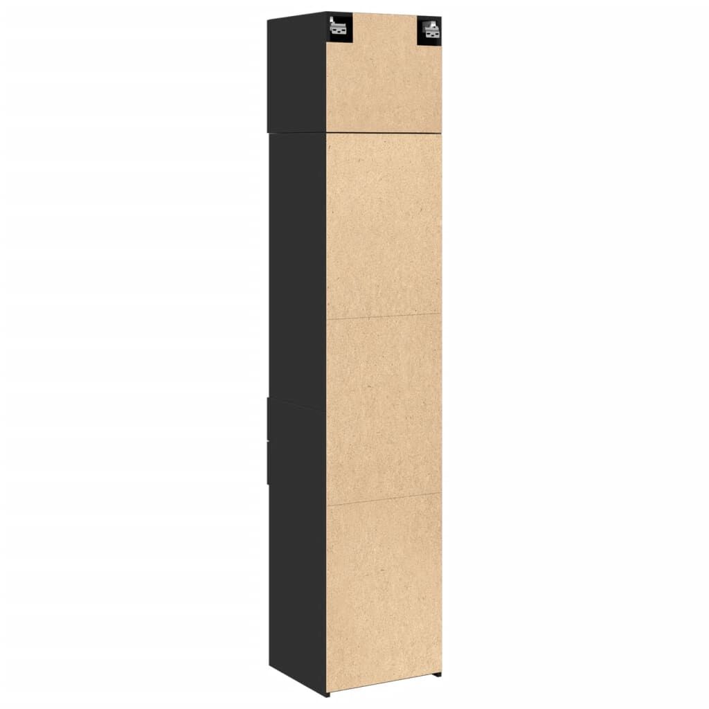 vidaXL Ντουλάπι Αποθήκευσης Στενό Μαύρο 45x42,5x225 εκ. Επεξεργ. Ξύλο