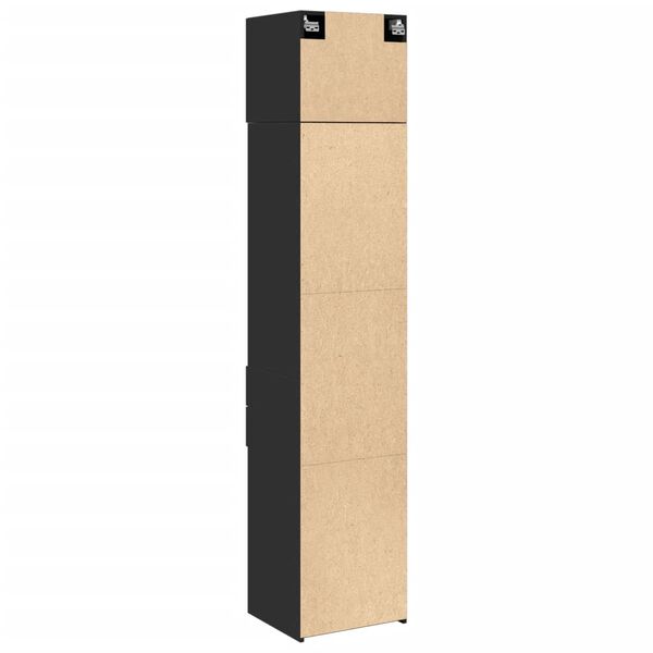 vidaXL Ντουλάπι Αποθήκευσης Στενό Μαύρο 45x42,5x225 εκ. Επεξεργ. Ξύλο