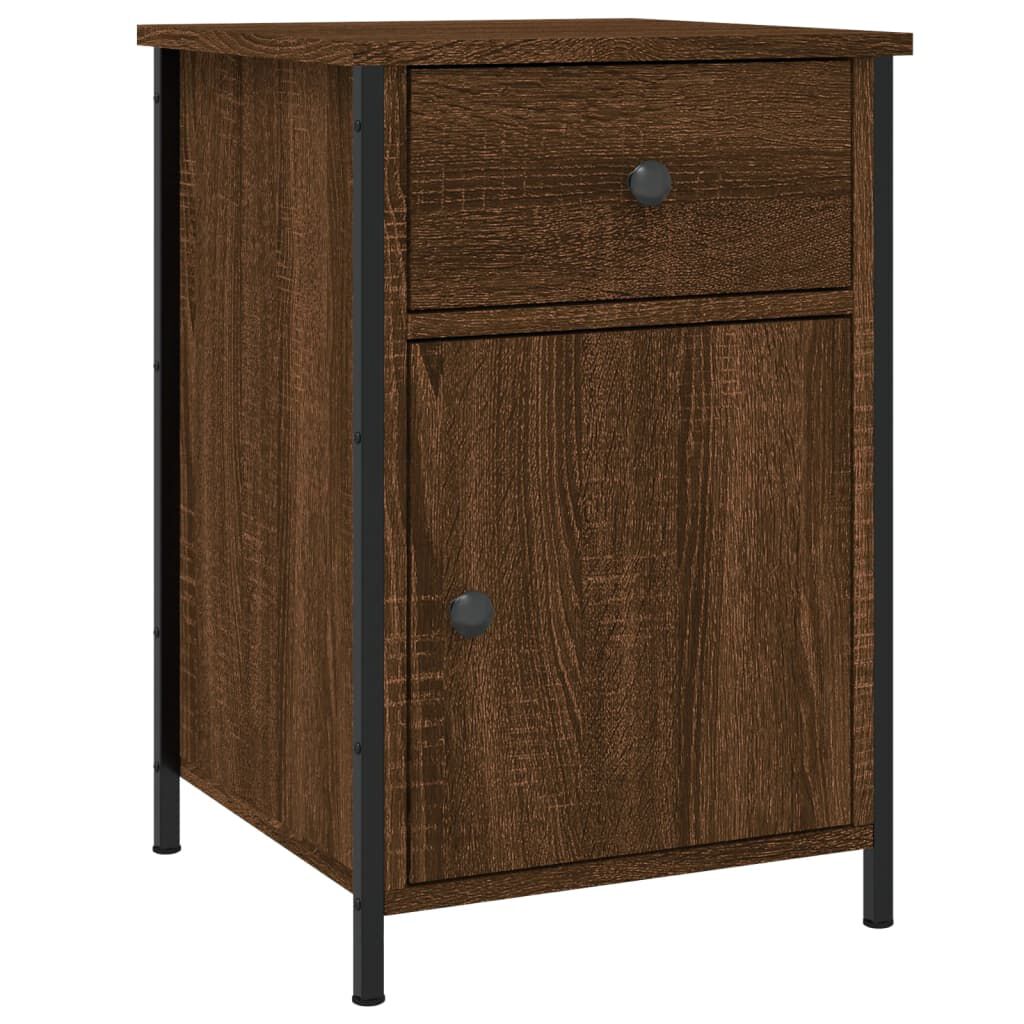 vidaXL Κομοδίνα 2 τεμ. Καφέ Δρυ 40x42x60 εκ. από Επεξεργ. Ξύλο