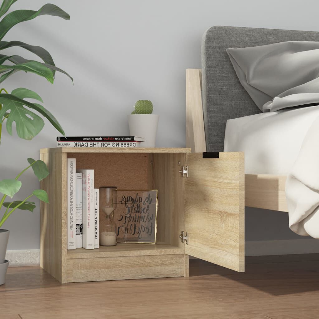 vidaXL Κομοδίνα 2 τεμ. Sonoma Δρυς 40 x 39 x 40 εκ.