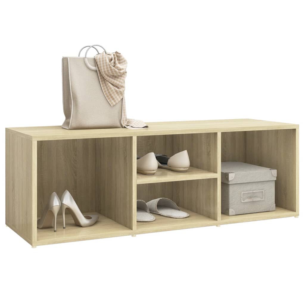 vidaXL Πάγκος Αποθήκ. Παπουτσιών Sonoma Δρυς 105x35x35 εκ. Επεξ. Ξύλο