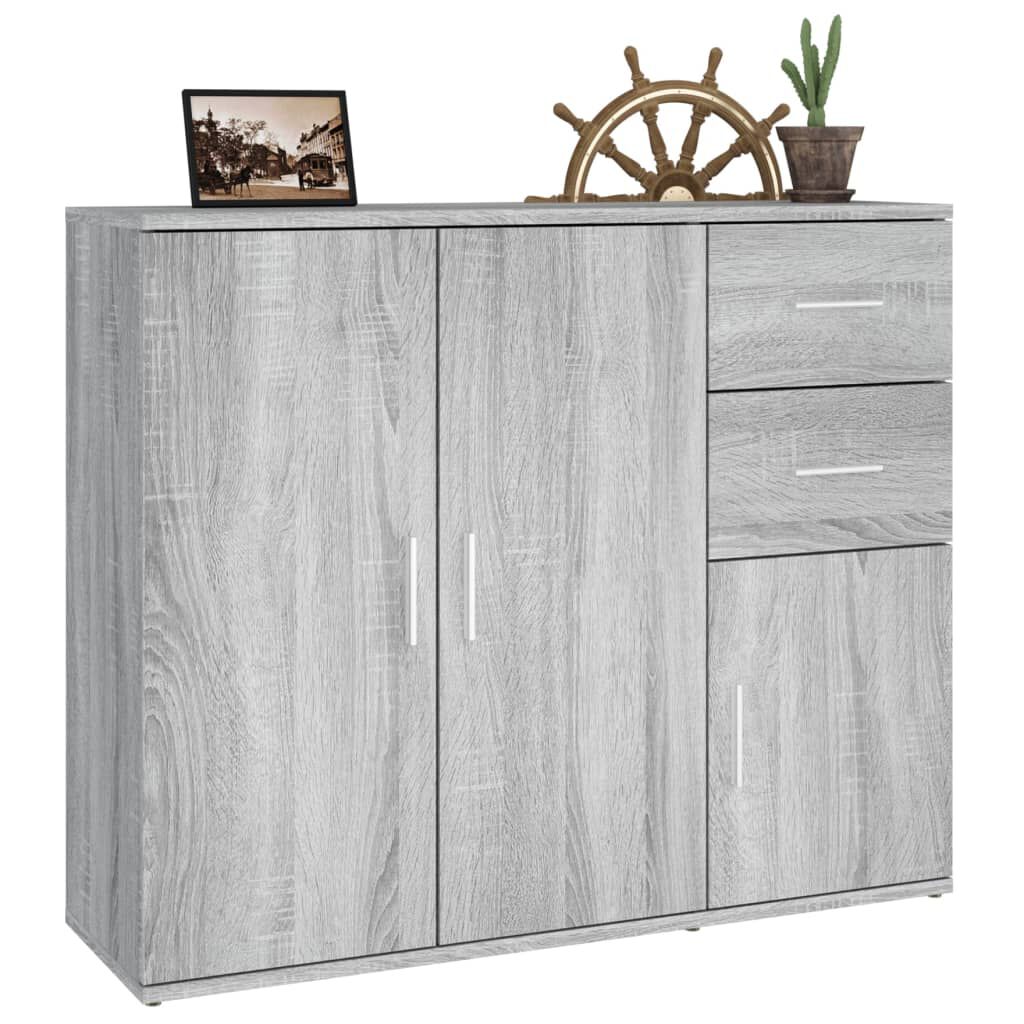 vidaXL Ντουλάπι Γκρι Sonoma 91x29,5x75 εκ. από Επεξεργασμένο Ξύλο