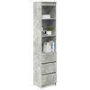 vidaXL Ντουλάπι Γκρι Σκυροδέματος 37,5x35x180 εκ. Επεξεργασμένο Ξύλο