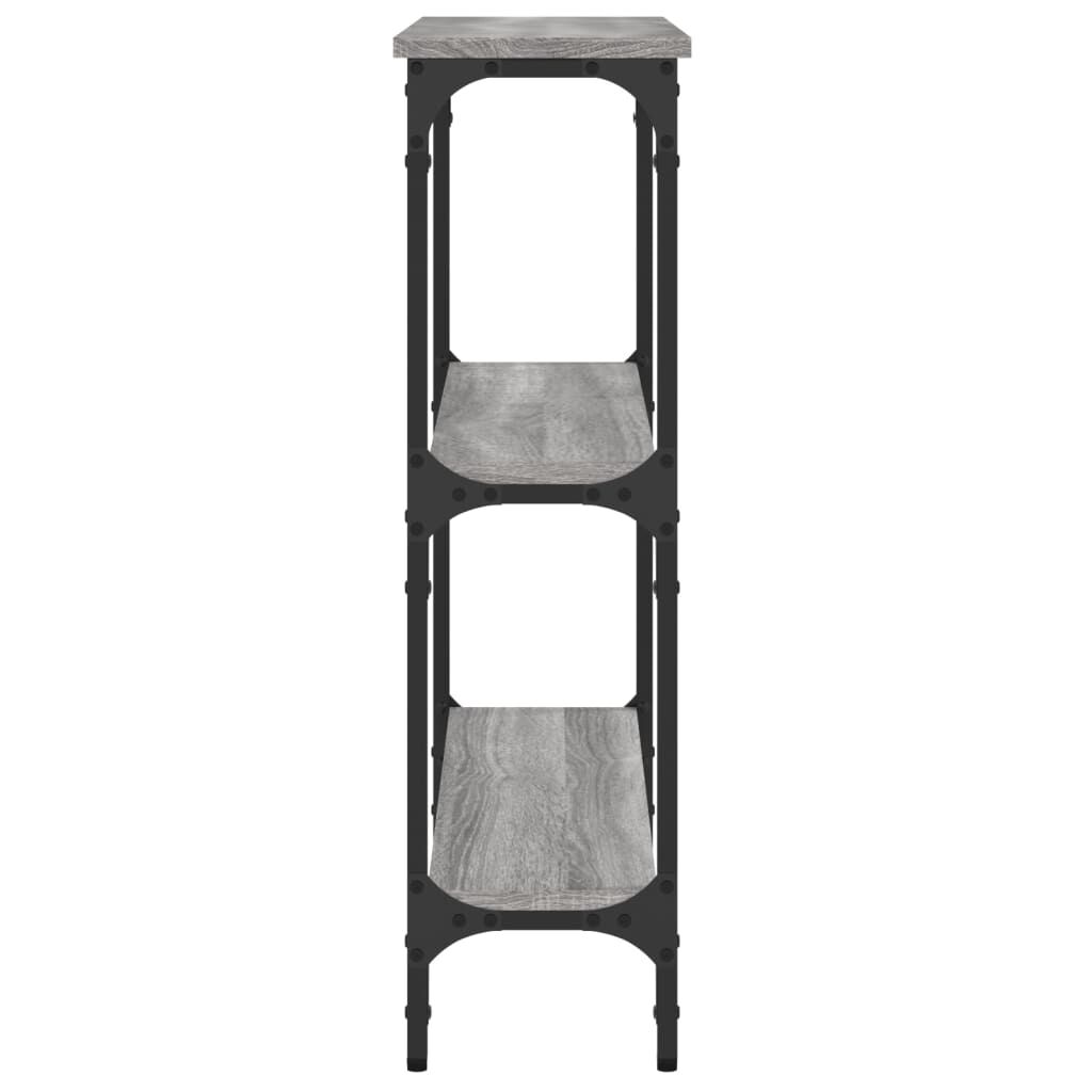 vidaXL Τραπέζι Κονσόλα Γκρι Sonoma 75x22,5x75 εκ. Επεξεργασμένο Ξύλο