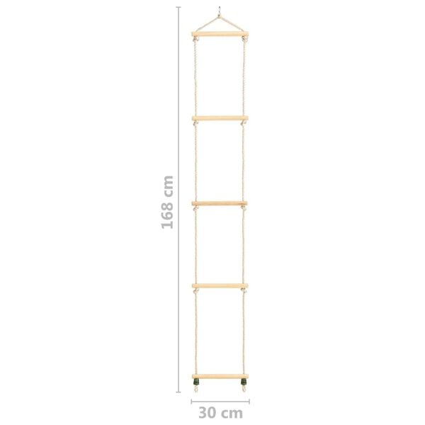 vidaXL Ανεμόσκαλα Παιδική 30 x 168 εκ. Μασίφ Ξύλο και Πολυαιθυλένιο