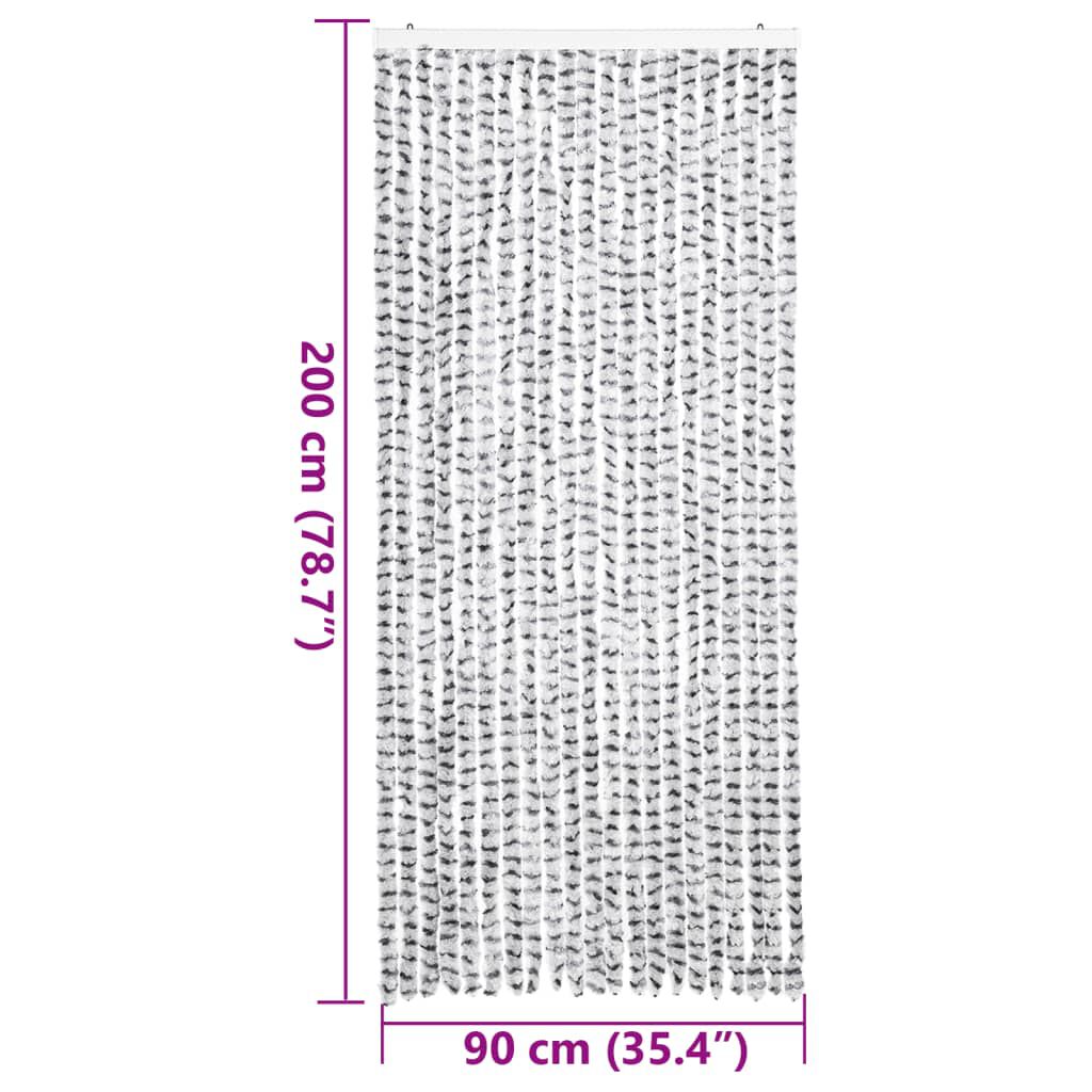 vidaXL Σήτα Εντόμων Ανοιχτό Γκρι / Σκούρο Γκρι 90 x 200 εκ. από Σενίλ