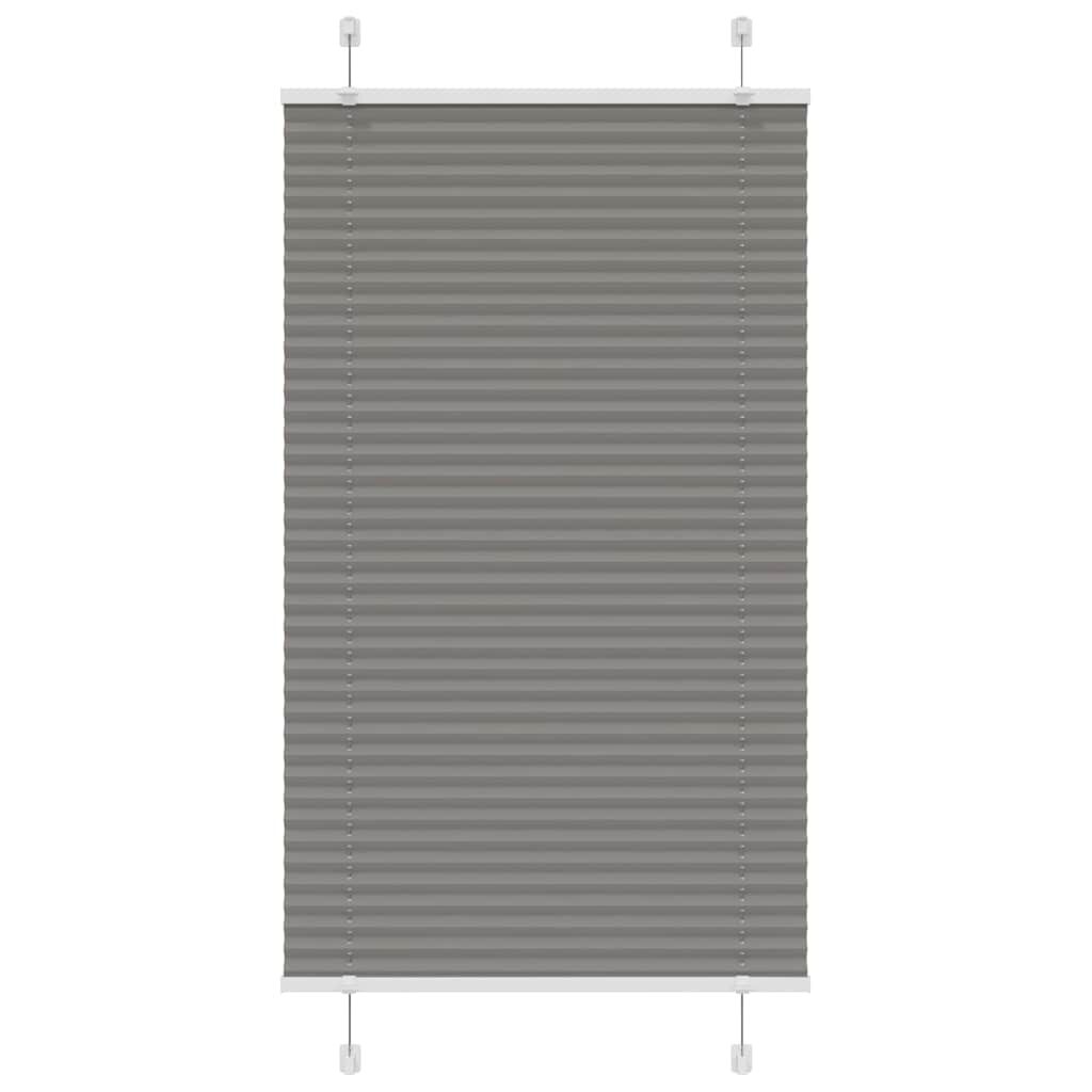 vidaXL Πλισέ περσίδα Ανθρακί 75x100 cm Πλάτος υφάσματος 74,4 cm