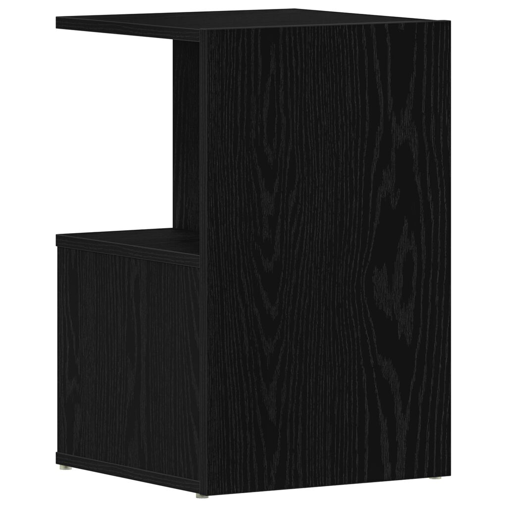 vidaXL Κομοδίνο 2 pcs Μαύρη δρυς 35 x 35 x 55 εκ. Επεξεργασμένο ξύλο