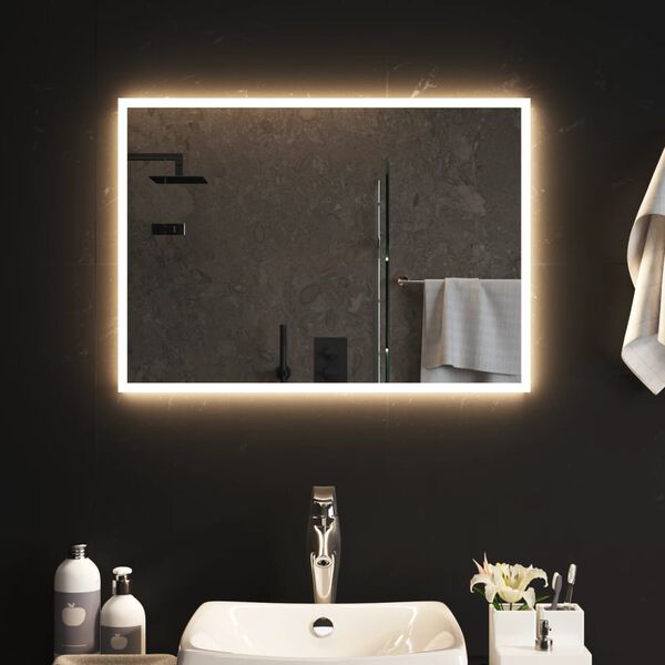 vidaXL Καθρέφτης Μπάνιου με LED 70x50 εκ.