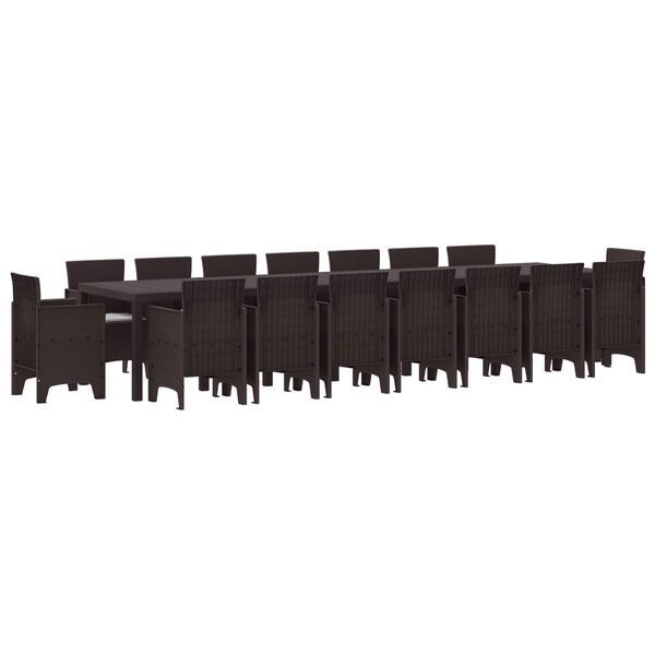 vidaXL &Sigma;&epsilon;&tau; &Tau;&rho;&alpha;&pi;&epsilon;&zeta;&alpha;&rho;ί&alpha;&sigmaf; &Kappa;ή&pi;&omicron;&upsilon; &mu;&epsilon; &Mu;&alpha;&xi;&iota;&lambda;ά&rho;&iota;&alpha; &mu;&epsilon; &mu;&alpha;&xi;&iota;&lambda;ά&rho;&iota; 17 pcs &Kappa;&alpha;&phi;έ PP