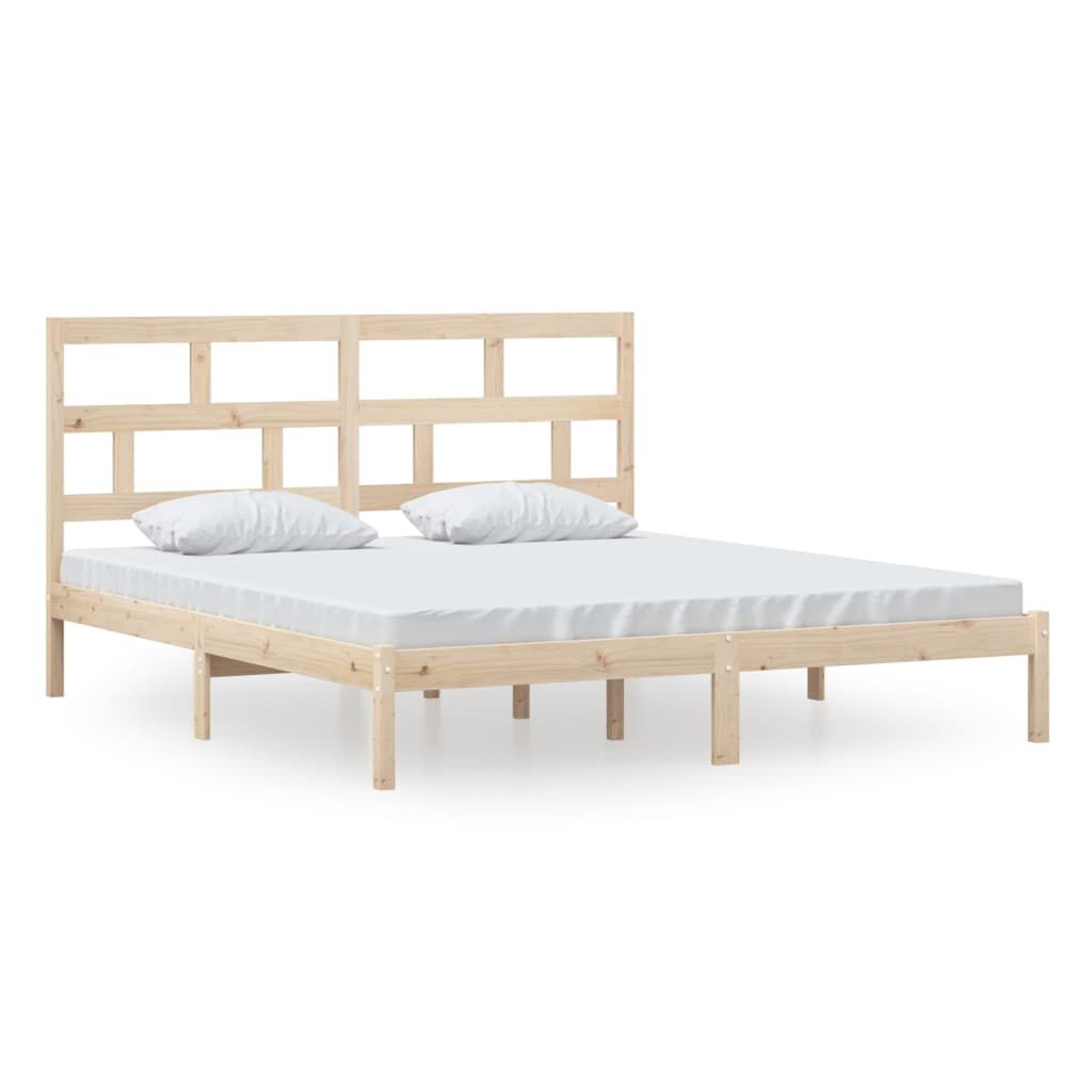 vidaXL Πλαίσιο Κρεβατιού 180 x 200 εκ. Μασίφ Ξύλο Super King Size
