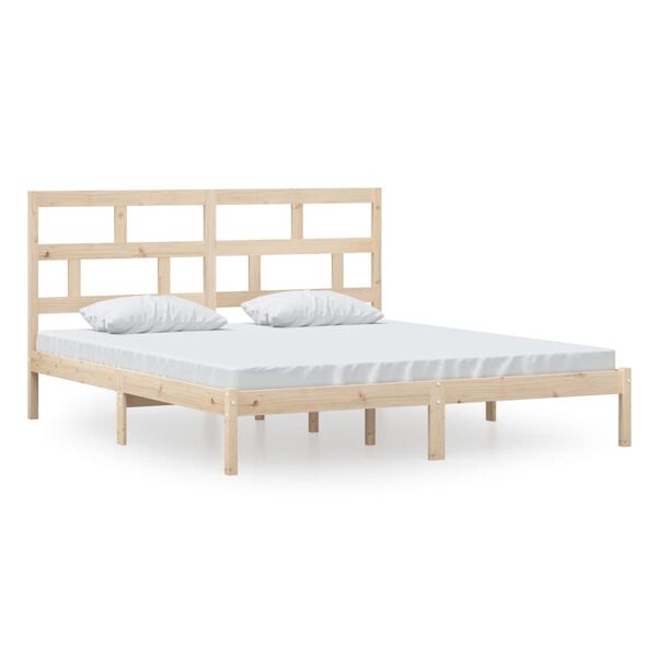 vidaXL Πλαίσιο Κρεβατιού 180 x 200 εκ. Μασίφ Ξύλο Super King Size