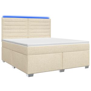 vidaXL &Kappa;&rho;&epsilon;&beta;ά&tau;&iota; box spring &mu;&epsilon; &sigma;&tau;&rho;ώ&mu;&alpha; &Kappa;&rho;&epsilon;&mu; 140 x 190 cm Ύ&phi;&alpha;&sigma;&mu;&alpha;