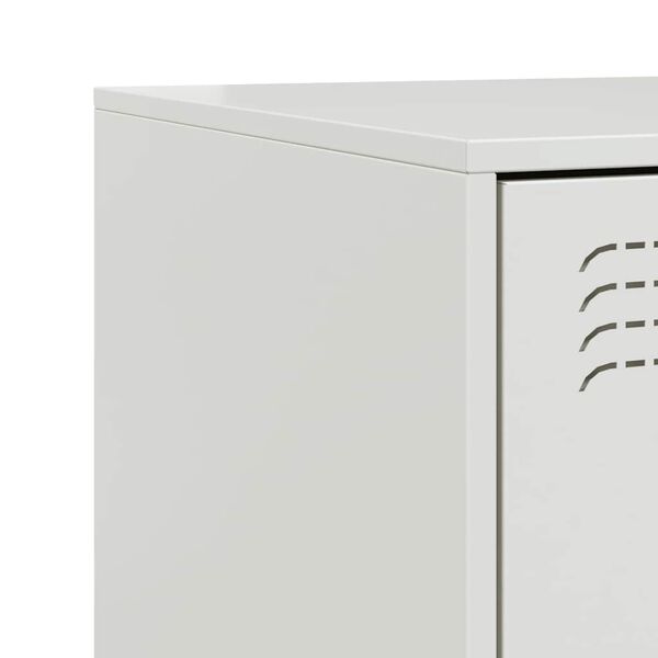 vidaXL Κομοδίνο Λευκό 34,5 x 39 x 44 εκ. από Χάλυβα