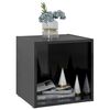 vidaXL Έπιπλα Τηλεόρασης 4 τεμ. Γυαλ. Μαύρα 37x35x37 εκ. Επεξ. Ξύλο