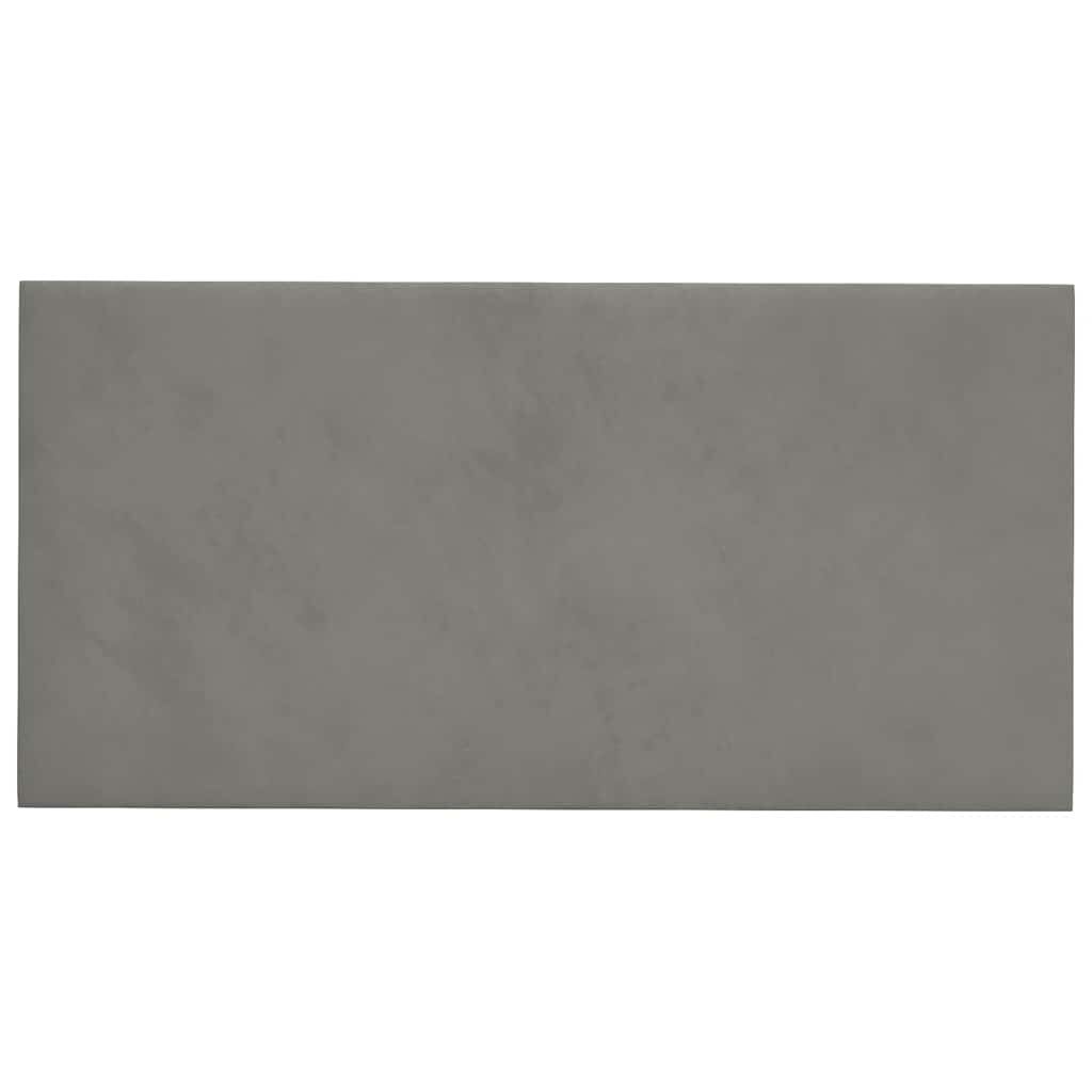 vidaXL Πάνελ Τοίχου 12 τεμ. Ανοιχτό Γκρι 30x15 εκ. 0,54 μ² Βελούδινα