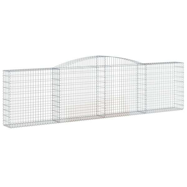 vidaXL Συρματοκιβώτια Τοξωτά 3 τεμ. 400x30x100/120 εκ. Γαλβαν. Ατσάλι