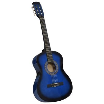 vidaXL Κλασική Κιθάρα για Αρχάριους και Παιδιά Μπλε 3/4 36"