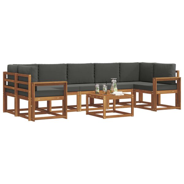 vidaXL &Sigma;&epsilon;&iota;&rho;ά &Kappa;&alpha;&nu;&alpha;&pi;έ &Epsilon;&xi;&omega;&tau;&epsilon;&rho;&iota;&kappa;&omicron;ύ &mu;&epsilon; &mu;&alpha;&xi;&iota;&lambda;ά&rho;&iota; 8 pcs &Phi;&upsilon;&sigma;&iota;&kappa;ό &kappa;&alpha;&iota; &Alpha;&nu;&theta;&rho;&alpha;&kappa;ί