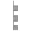 vidaXL Γωνιακή Ραφιέρα Τοίχου Γκρι Sonoma 20x20x127,5 εκ. Επεξερ. Ξύλο