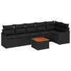 vidaXL &Sigma;&epsilon;&tau; &Kappa;&alpha;&nu;&alpha;&pi;έ &Kappa;ή&pi;&omicron;&upsilon; &mu;&epsilon; &mu;&alpha;&xi;&iota;&lambda;ά&rho;&iota; 7 pcs &Mu;&alpha;ύ&rho;&omicron; &sigma;&upsilon;&nu;&theta;&epsilon;&tau;&iota;&kappa;ό &rho;&alpha;&tau;ά&nu;