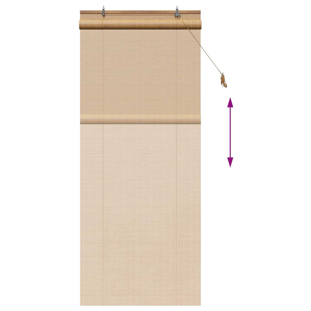 vidaXL Ρολά και Σκίες Παραθύρων Ανοιχτό καφέ 90 x 220 cm Μπαμπού