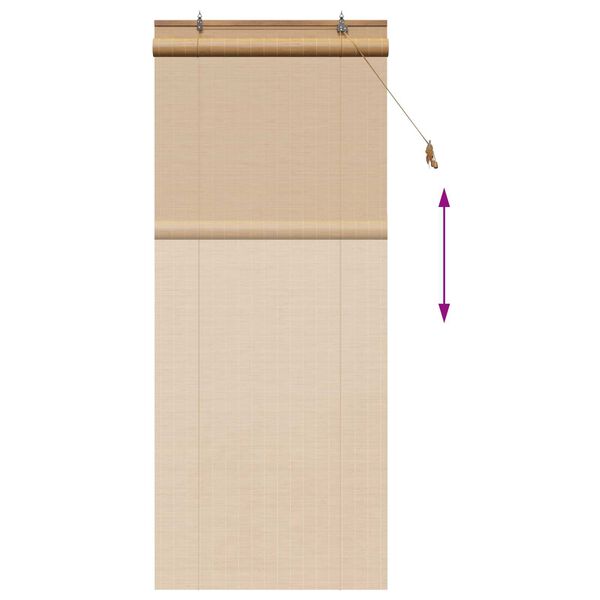 vidaXL Ρολά και Σκίες Παραθύρων Ανοιχτό καφέ 90 x 220 cm Μπαμπού