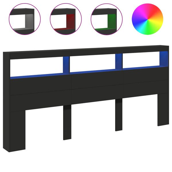 vidaXL &Kappa;&epsilon;&phi;&alpha;&lambda;ά&rho;&iota; &mu;&epsilon; &Alpha;&pi;&omicron;&theta;&eta;&kappa;&epsilon;&upsilon;&tau;&iota;&kappa;ό &Chi;ώ&rho;&omicron; &kappa;&alpha;&iota; LED &Mu;&alpha;ύ&rho;&omicron; 220 x 17 x 102 &epsilon;&kappa;.