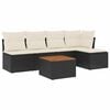 vidaXL &Kappa;&alpha;&nu;&alpha;&pi;έ&sigmaf; &Kappa;ή&pi;&omicron;&upsilon; 6 &Tau;&epsilon;&mu;&alpha;&chi;ί&omega;&nu; &Mu;&alpha;ύ&rho;&omicron; &alpha;&pi;ό &Sigma;&upsilon;&nu;&theta;&epsilon;&tau;&iota;&kappa;ό &Rho;&alpha;&tau;ά&nu; &mu;&epsilon; &Mu;&alpha;&xi;&iota;&lambda;ά&rho;&iota;&alpha;