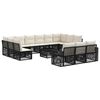 vidaXL &Sigma;&epsilon;&tau; &Kappa;&alpha;&nu;&alpha;&pi;έ &Kappa;ή&pi;&omicron;&upsilon; 14 pcs &Mu;&alpha;ύ&rho;&omicron; &kappa;&alpha;&iota; &Kappa;&rho;&epsilon;&mu; &Lambda;&epsilon;&upsilon;&kappa;ό &sigma;&upsilon;&nu;&theta;&epsilon;&tau;&iota;&kappa;ό &rho;&alpha;&tau;ά&nu;