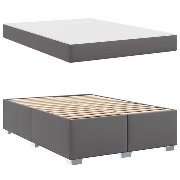 vidaXL Σκελετός Κρεβατιού Άλλο Γκρι 140 x 200 cm Τεχνητό δέρμα